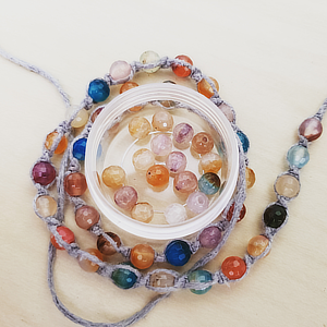 an agate and twine bracelet